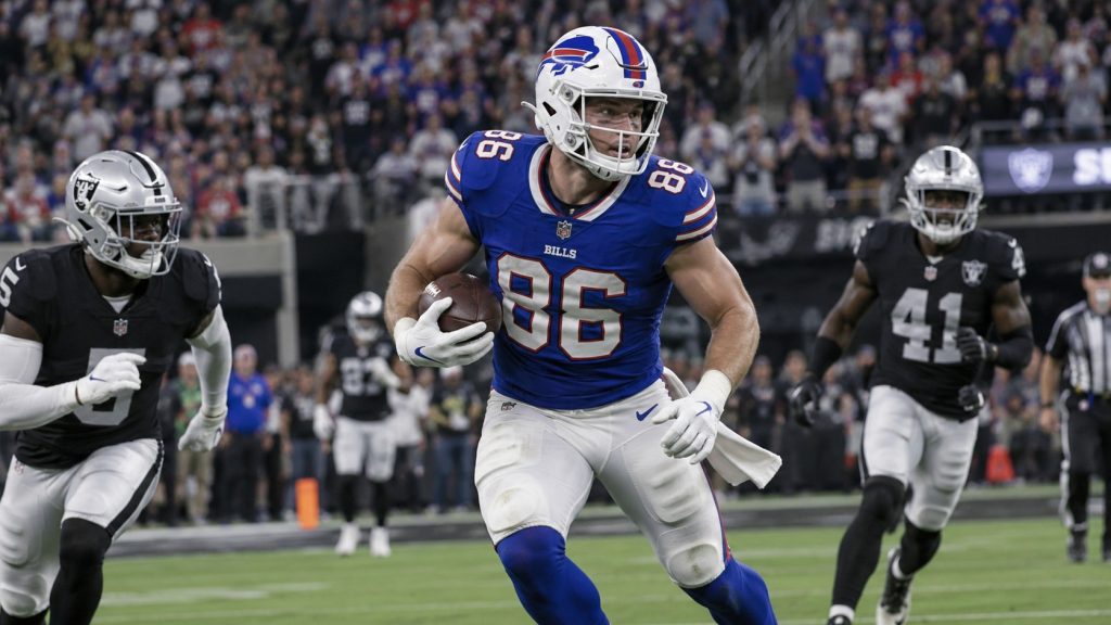 Dalton Kincaid Overcomes Rib Injury Scare on His 27th Birthday in Hometown Win Over Raiders